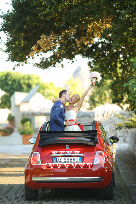 Свадьба в Апулии. Свадебная машина Fiat 500 Cabrio. Wedding in Puglia. Wedding car Fiat 500 Cabrio
